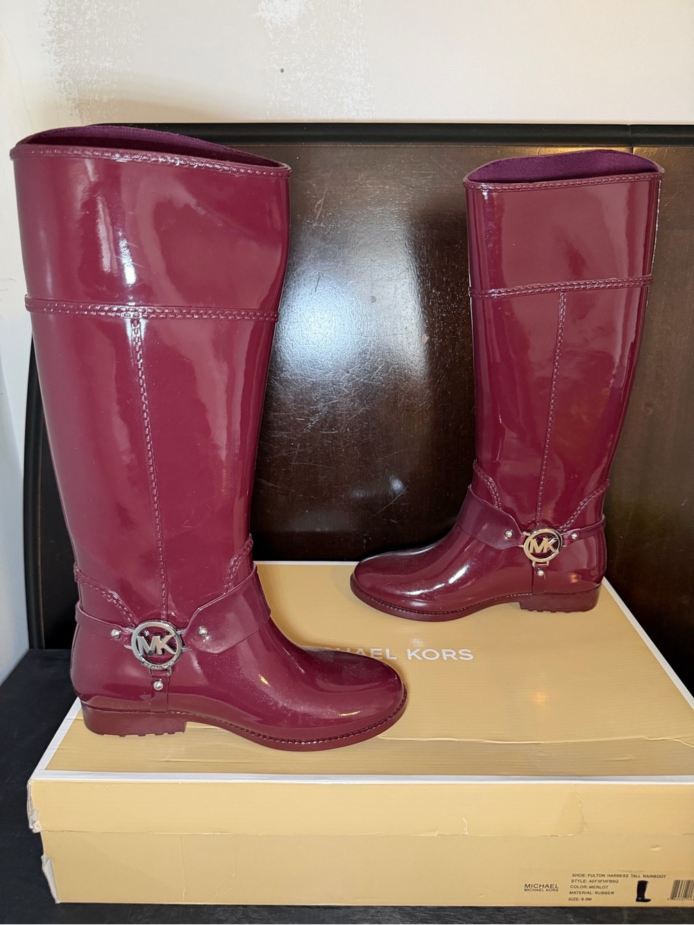 Michael Kors Fulton Harness Tall Rain Boots - Picture 4 of 10